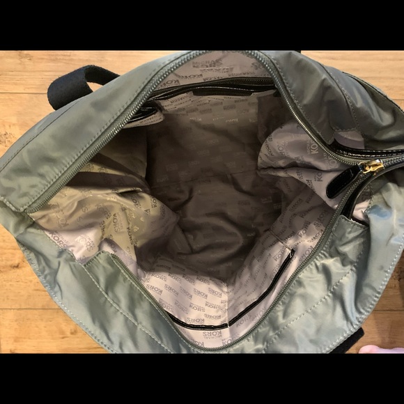 Michael Kors Neverfull Carryall tote Metallic gray Nylon- Black Fabric Straps - Picture 4 of 7